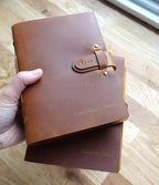 Personalized handmade Travel Journal, Thick Leather Notebook