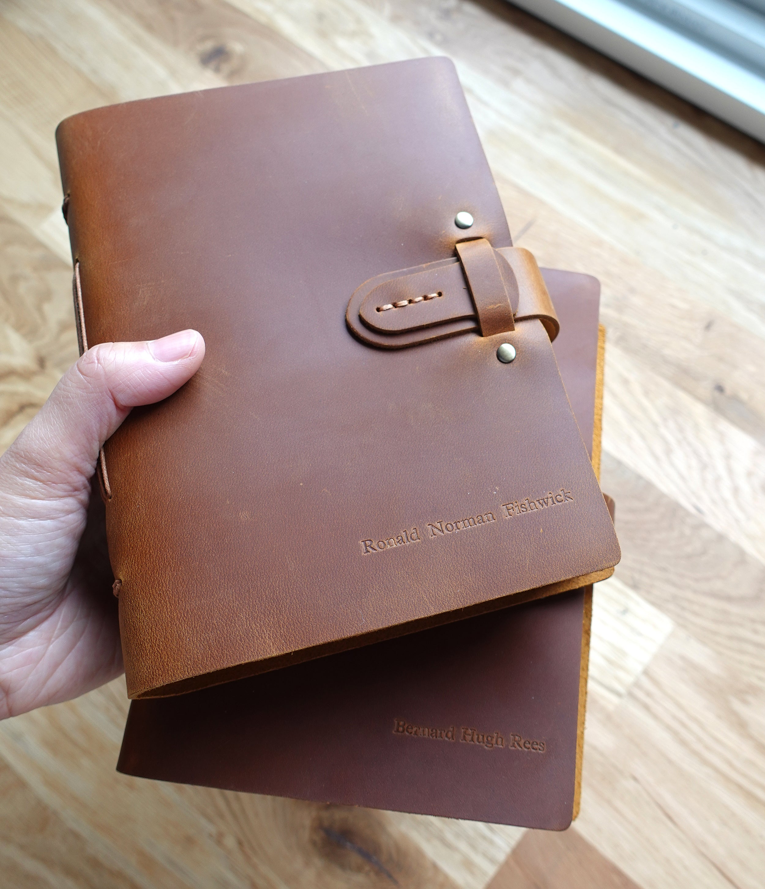 Personalized handmade Travel Journal, Thick Leather Notebook
