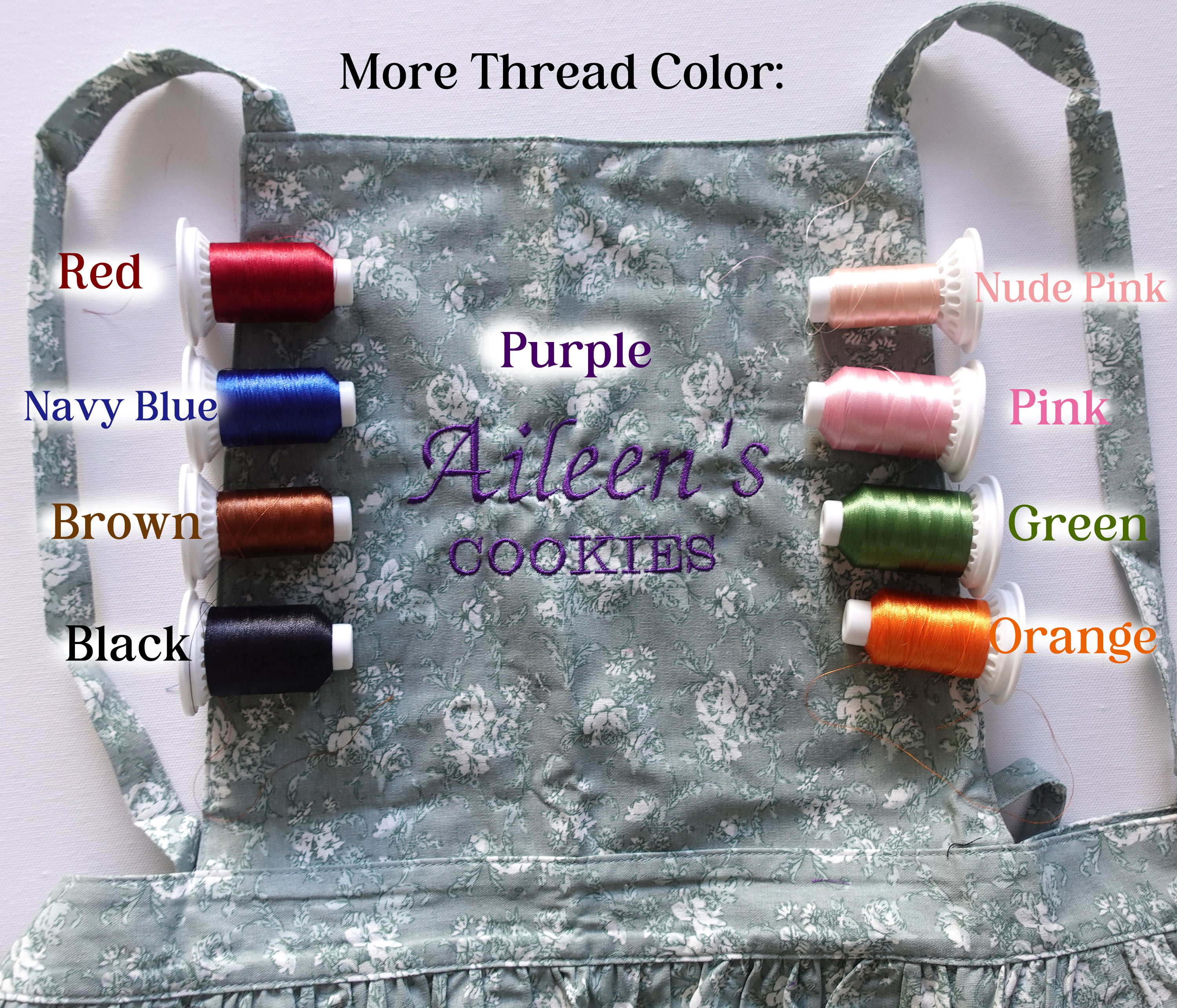 BeLettered.  Personalized Embroidered Floral Apron Dress