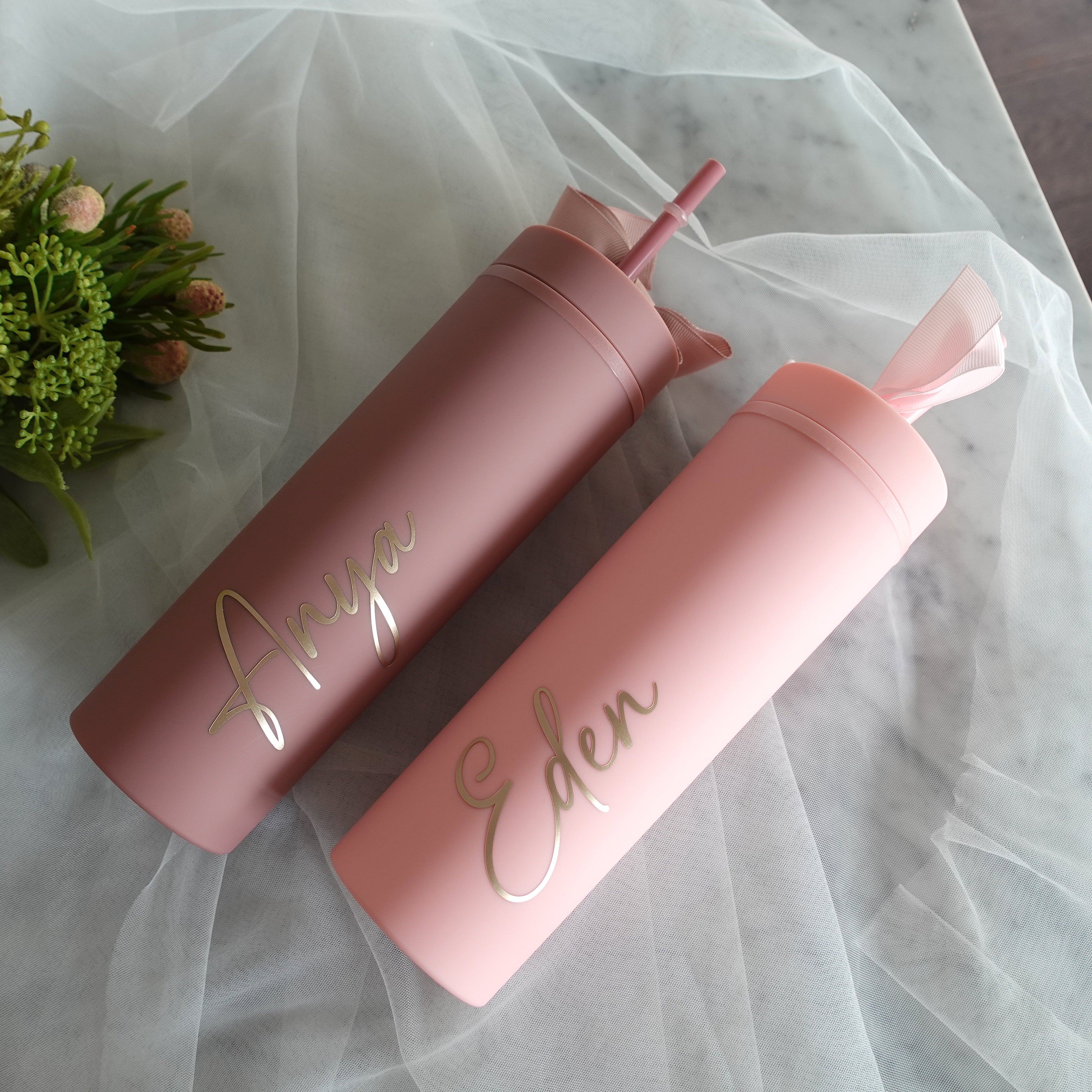 BeLettered. Personalised Skinny Tumbler with Straw