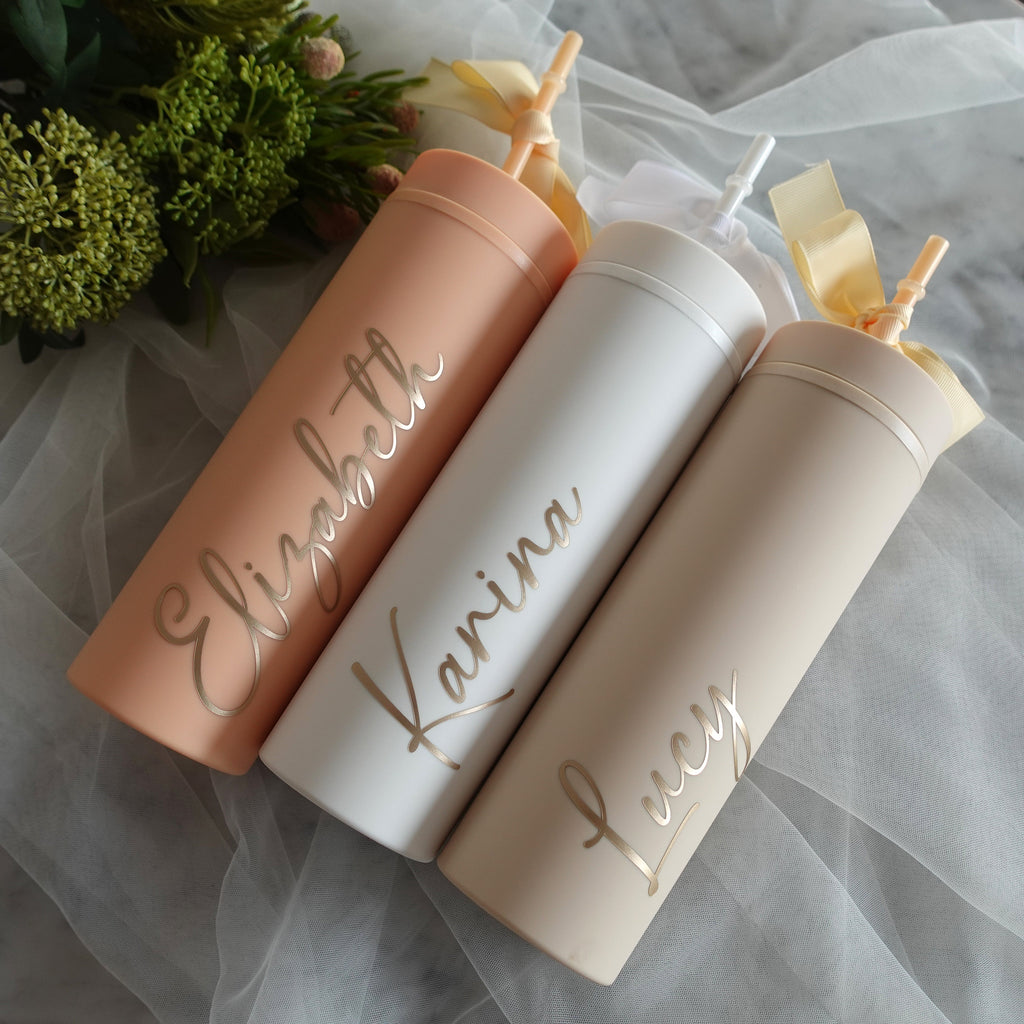 BeLettered. Personalised Skinny Tumbler with Straw