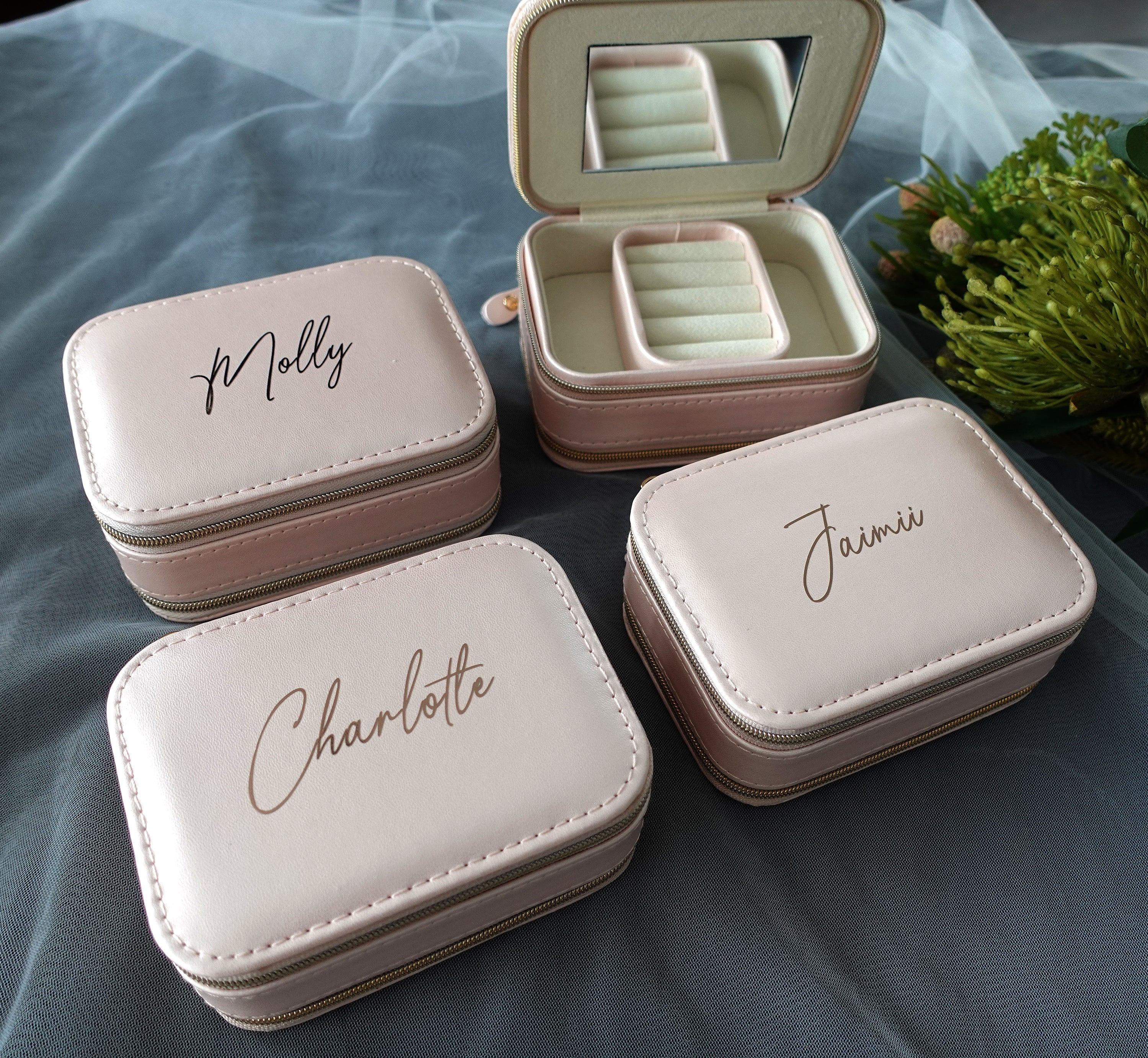Personalised Jewelry Box With Mirror