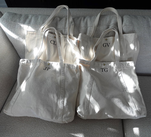 BeLettered. Personalized Canvas Tote Bag