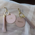 Personalised Keyring with Tassels, Keychain