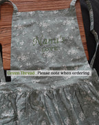 BeLettered.  Personalized Embroidered Floral Apron Dress
