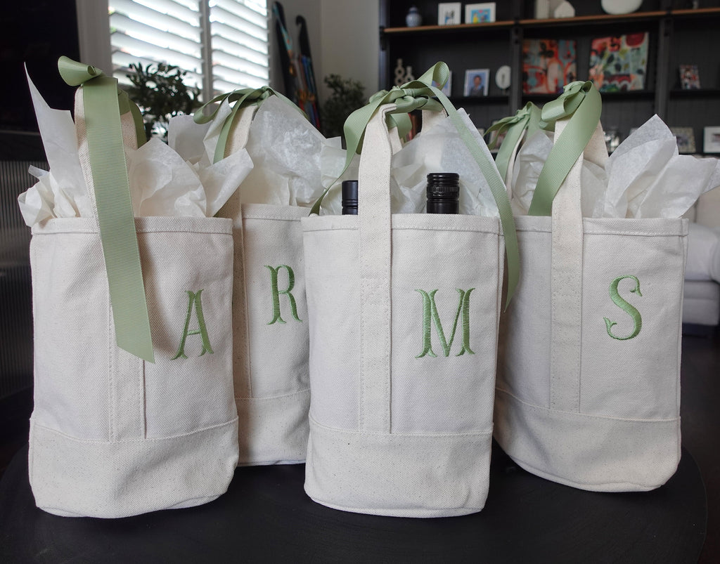 Tote + Tumbler Set, Personalized Wine Bag, Tote Bag