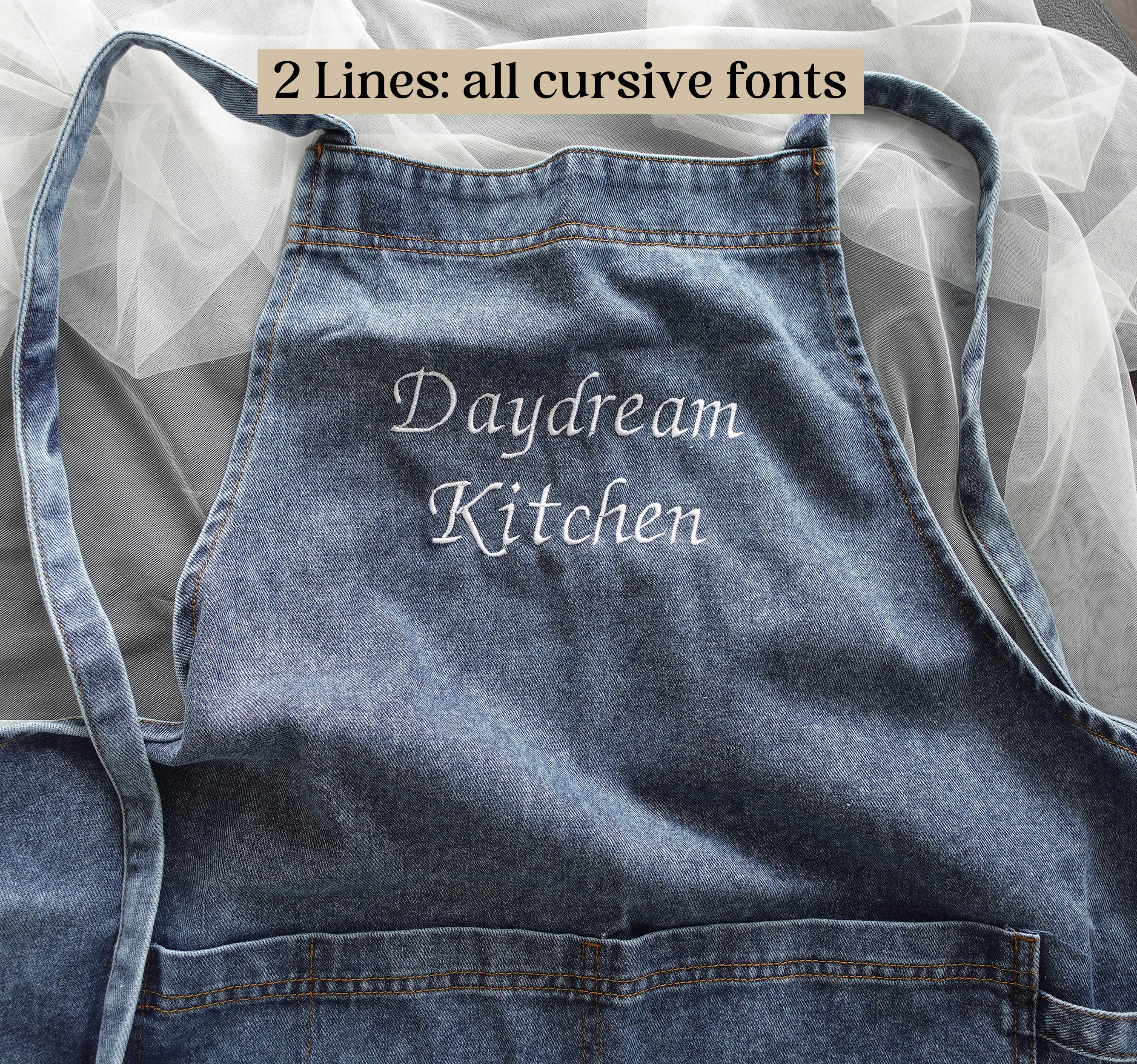 BeLettered. Custom Denim apron