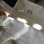 Custom Monogram Canvas Wine Tote