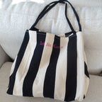 Embroidered Tote Bags, Striped Bag