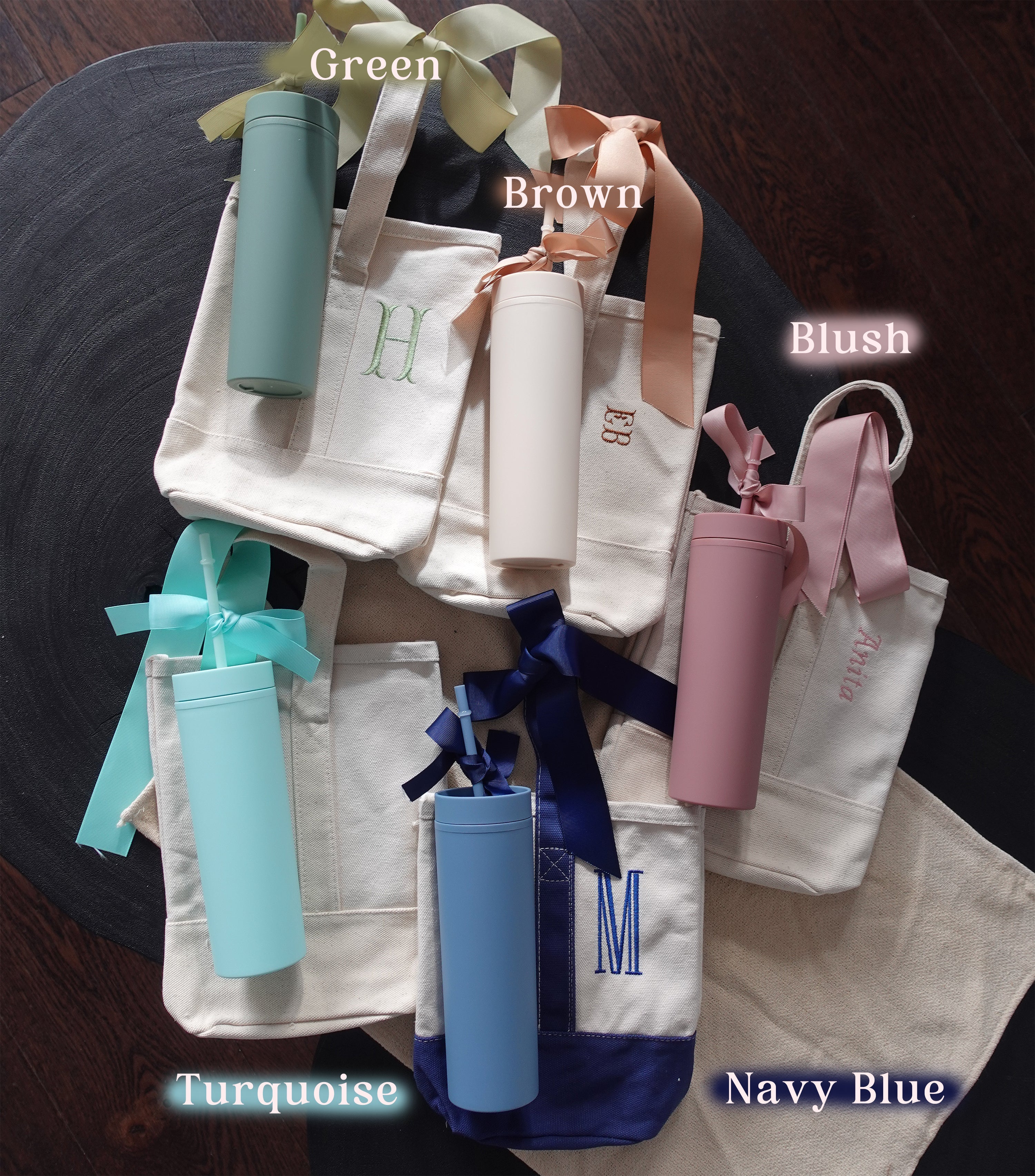 Tote + Tumbler Set, Personalized Wine Bag, Tote Bag