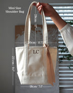 Personalized Mini Canvas Tote Bag, Shoulder Bag