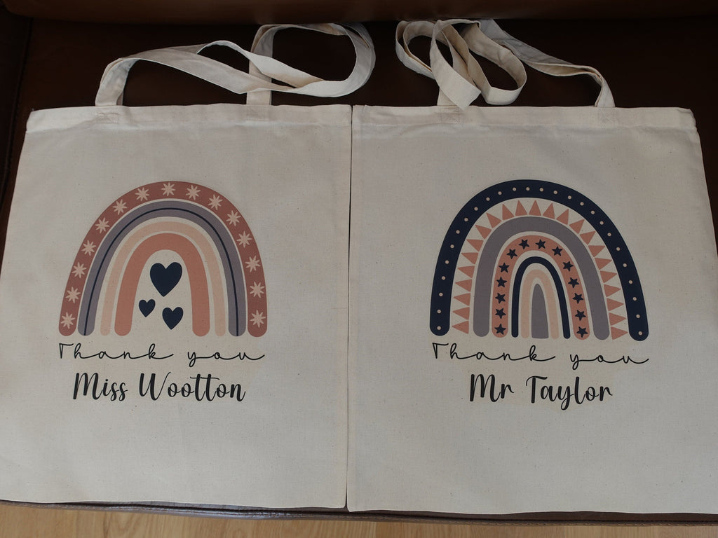 BeLettered. Personalised Teacher gift, Custom Cotton Tote Bag