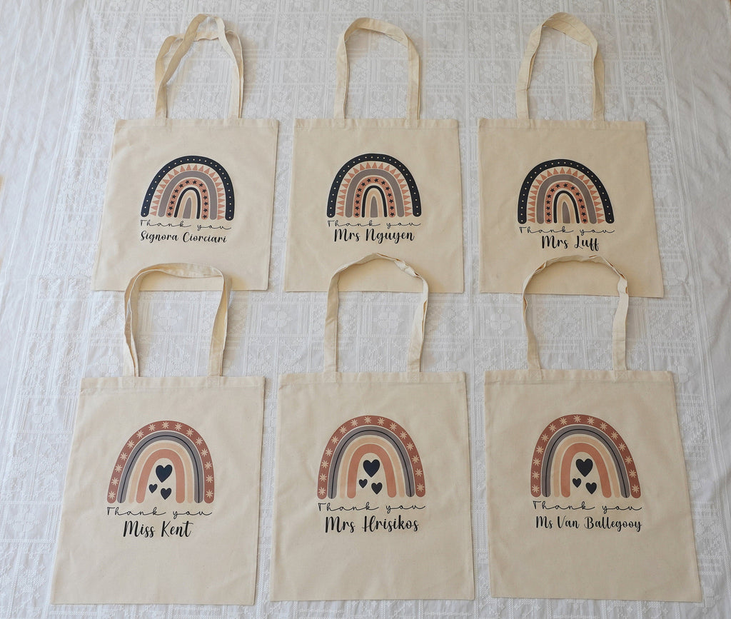 BeLettered. Personalised Teacher gift, Custom Cotton Tote Bag