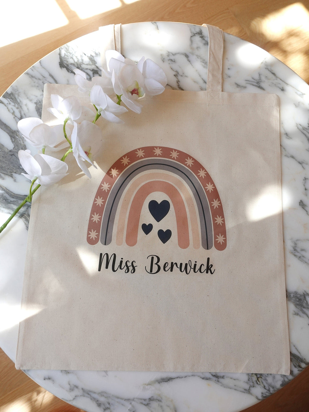 BeLettered. Personalised Teacher gift, Custom Cotton Tote Bag