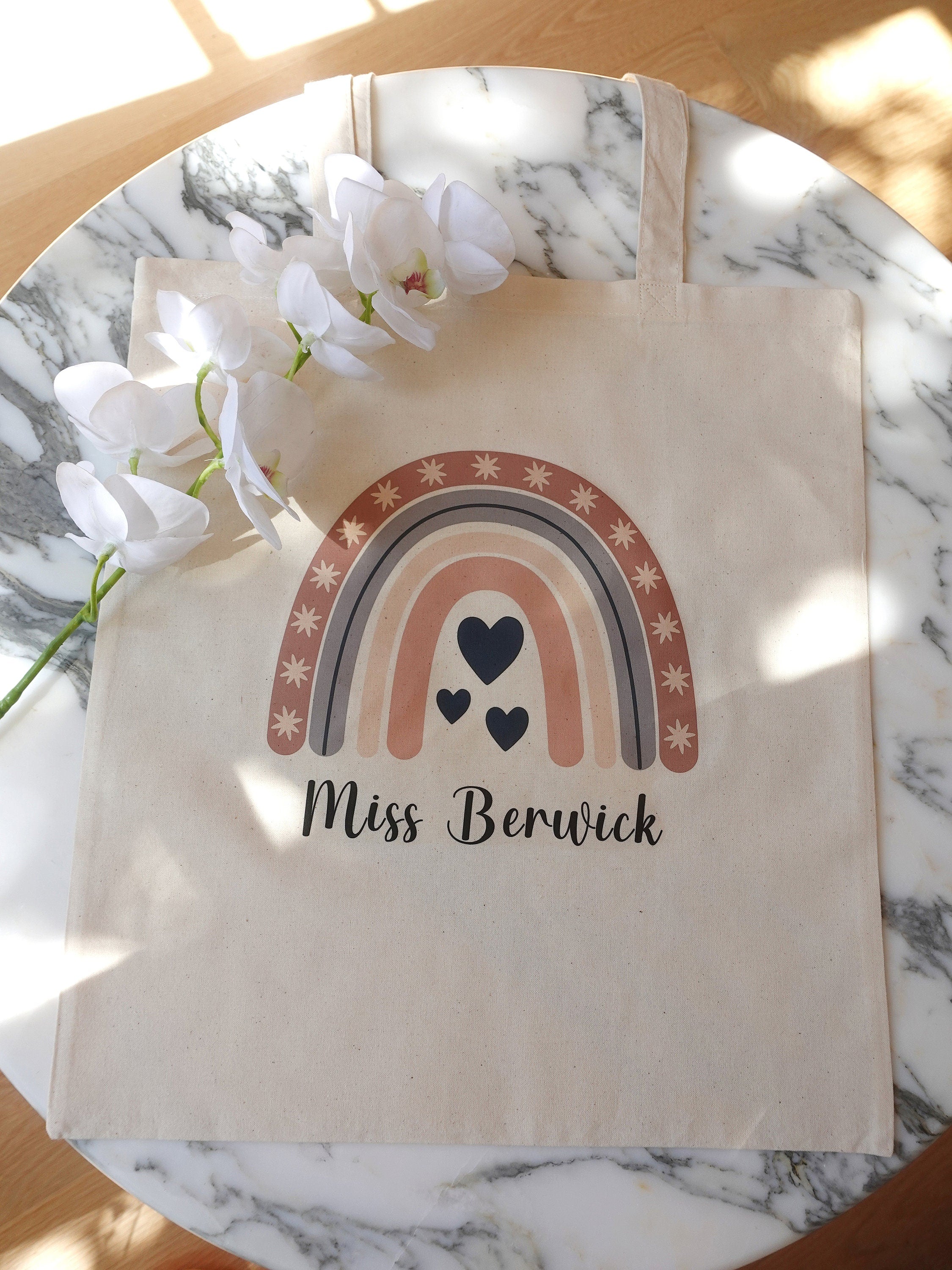 BeLettered. Personalised Teacher gift, Custom Cotton Tote Bag