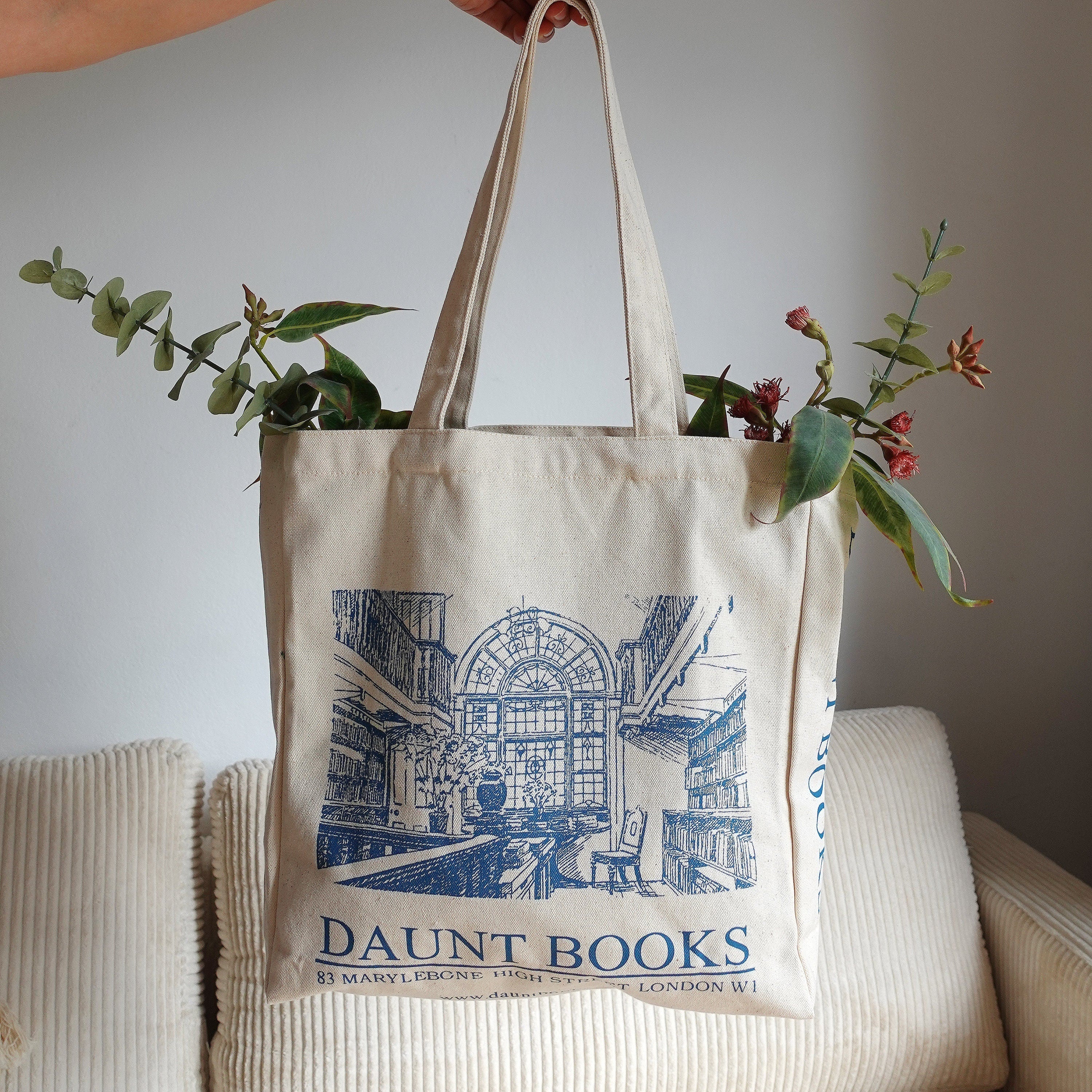 Books Canvas Tote Bag, Book Lover Library Bag