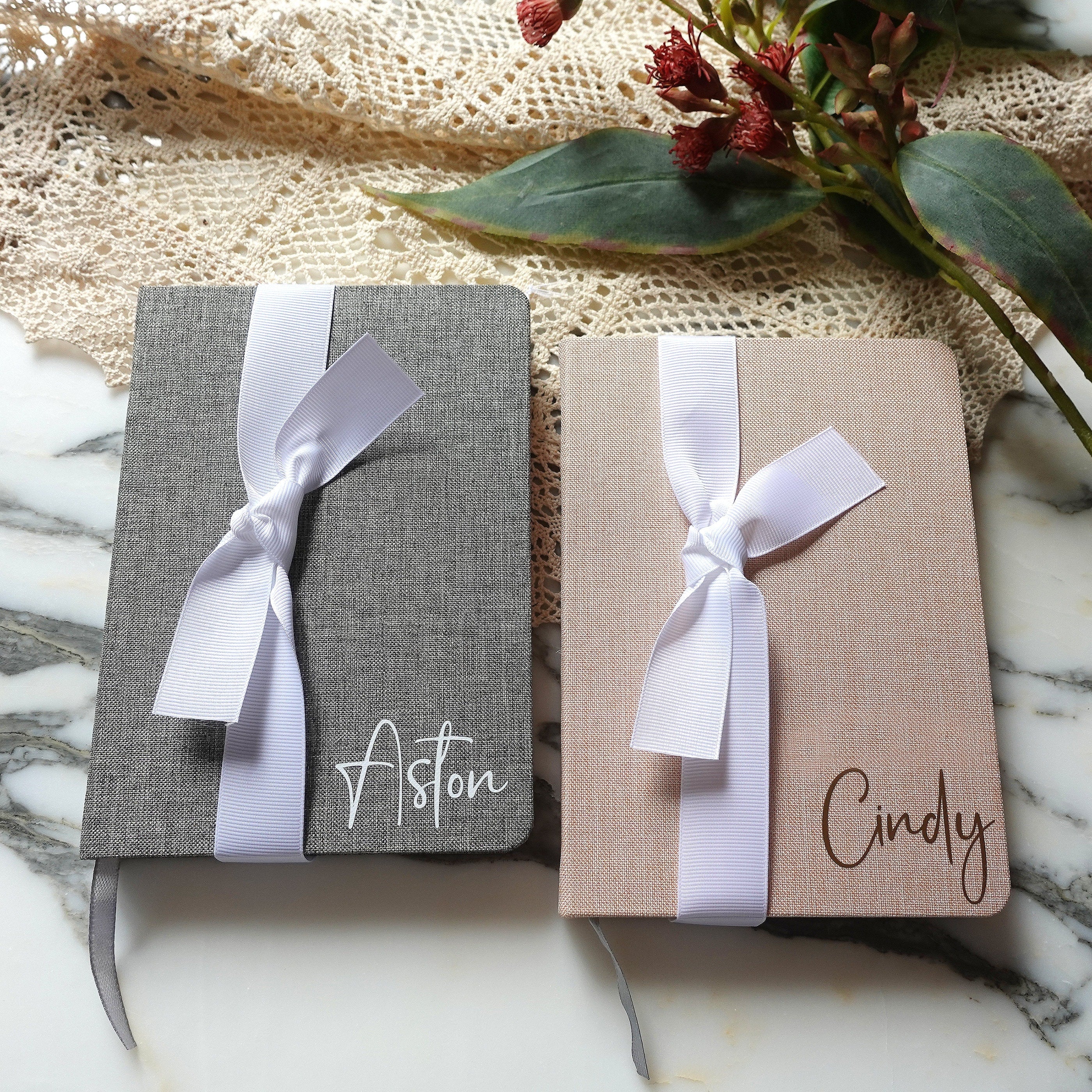 Personalized Fabric  Journal, 5"x7" Notebook