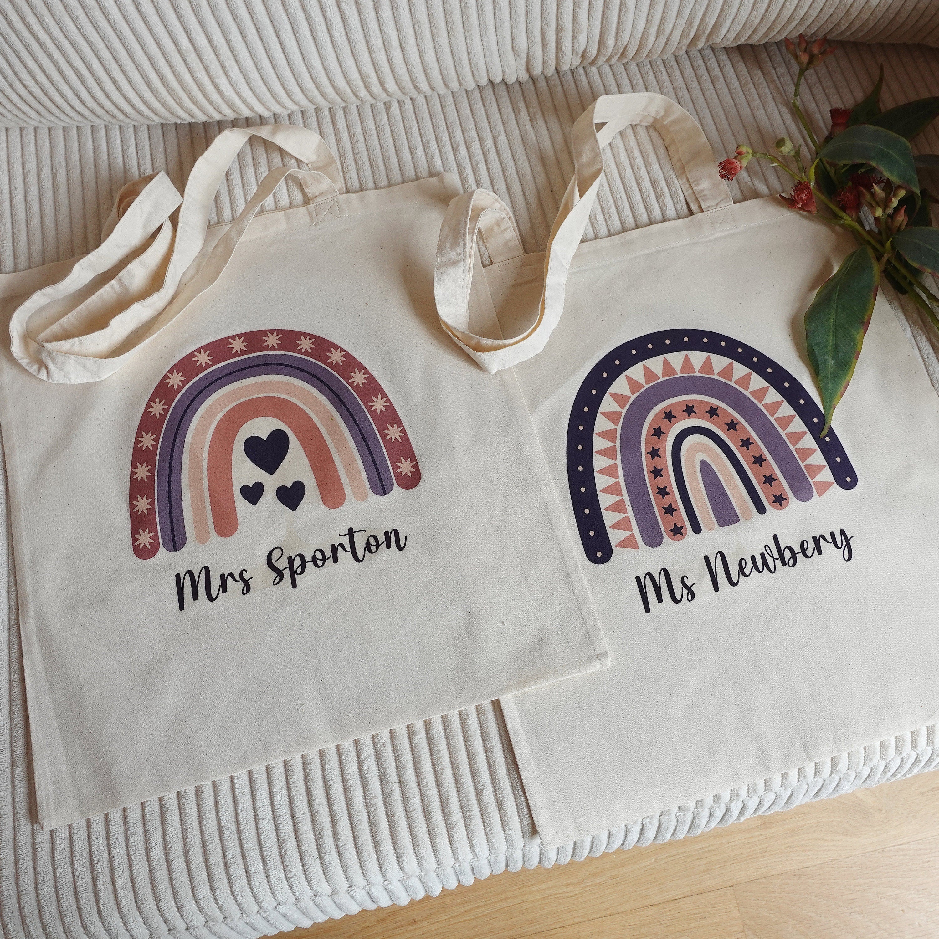 BeLettered. Personalised Teacher gift, Custom Cotton Tote Bag