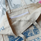 Books Canvas Tote Bag, Book Lover Library Bag