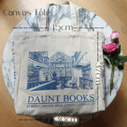 Books Canvas Tote Bag, Book Lover Library Bag