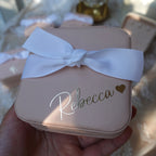 Custom jewelry box with ribbon