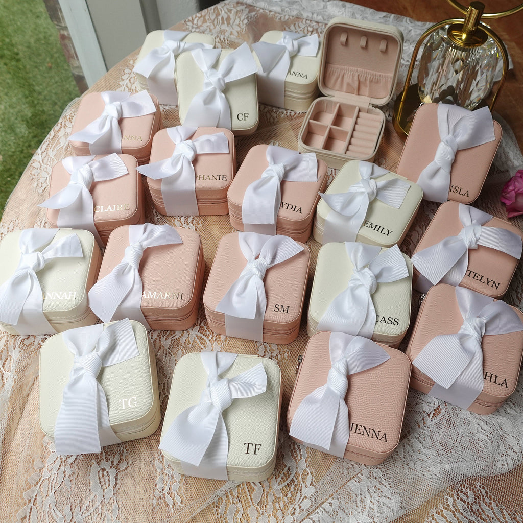 Personalized Jewelry Boxes with Ribbon