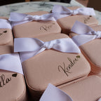Custom jewelry box with ribbon