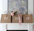 BeLettered. Personalised Monogram Jute Tote Bag, Logo Bag