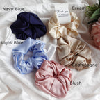 Silk Hair Skinny Scrunchie, 100% Mulberry Silk  Hair Scrunchies , Bridesmaid Gifts,  Bachelorette Party Gifts , Bridesmaid Proposal, Wedding