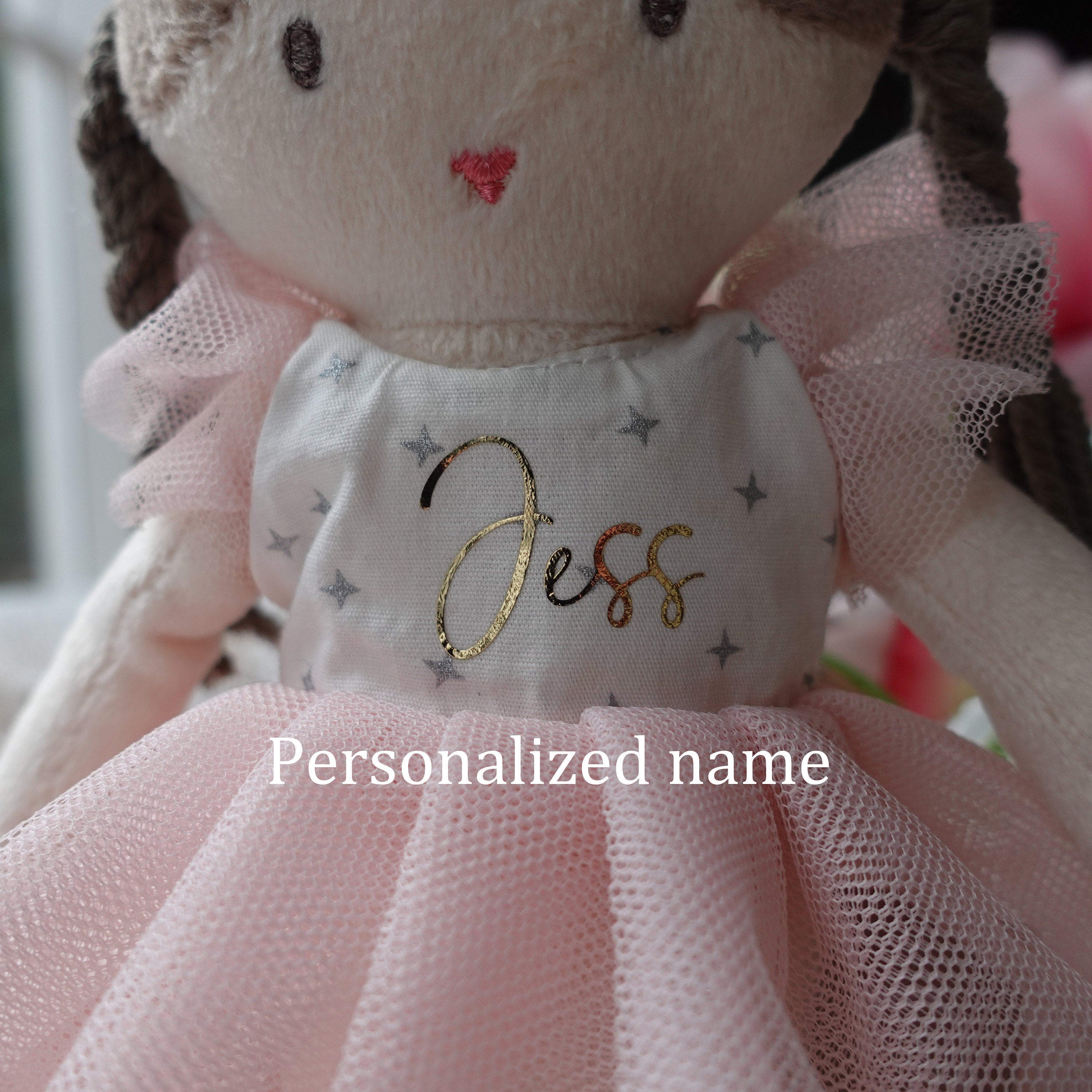 Personalised Flower Girl Proposal Doll, Girl's Name Gift