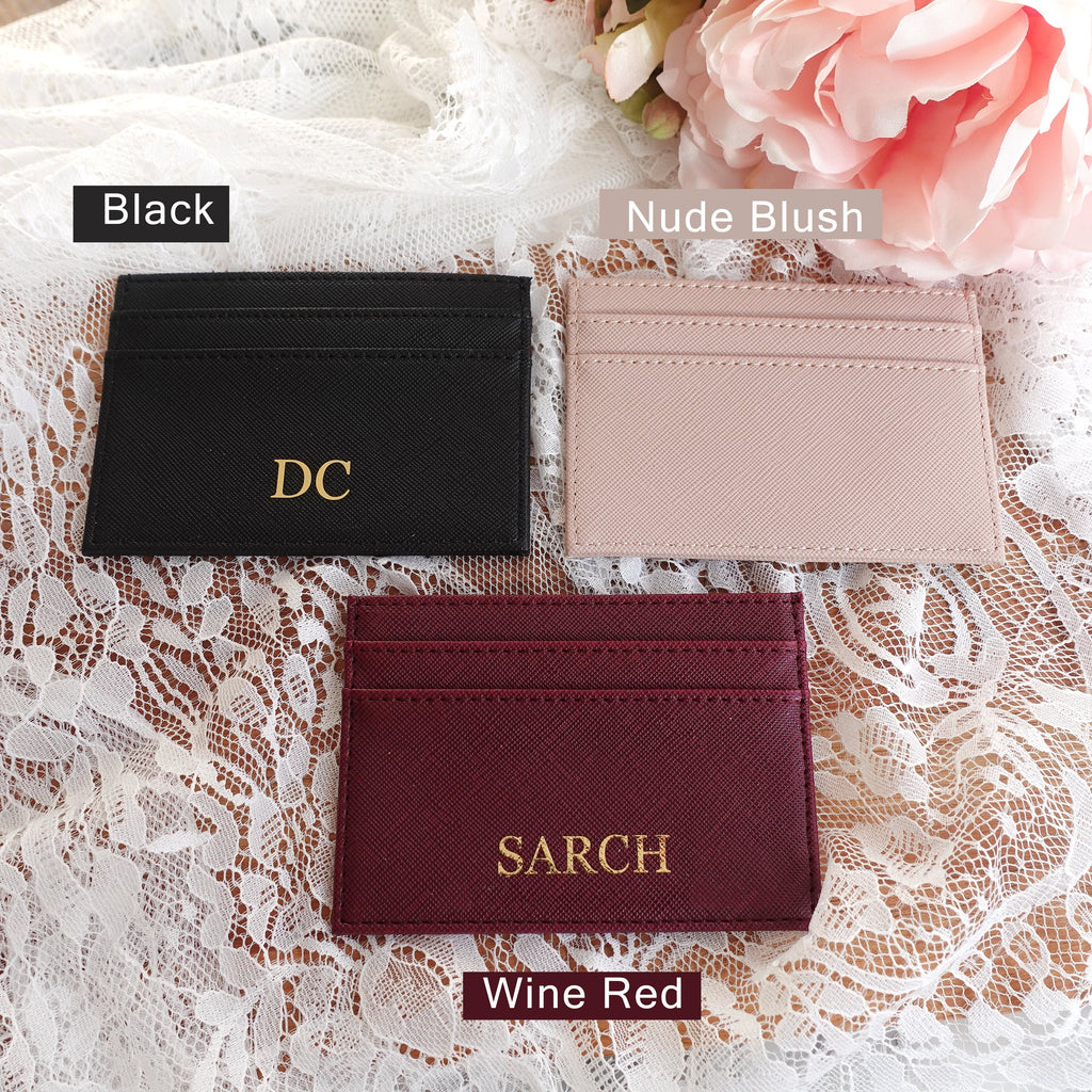 BeLettered. Personalised Leather Card Holder, Purse