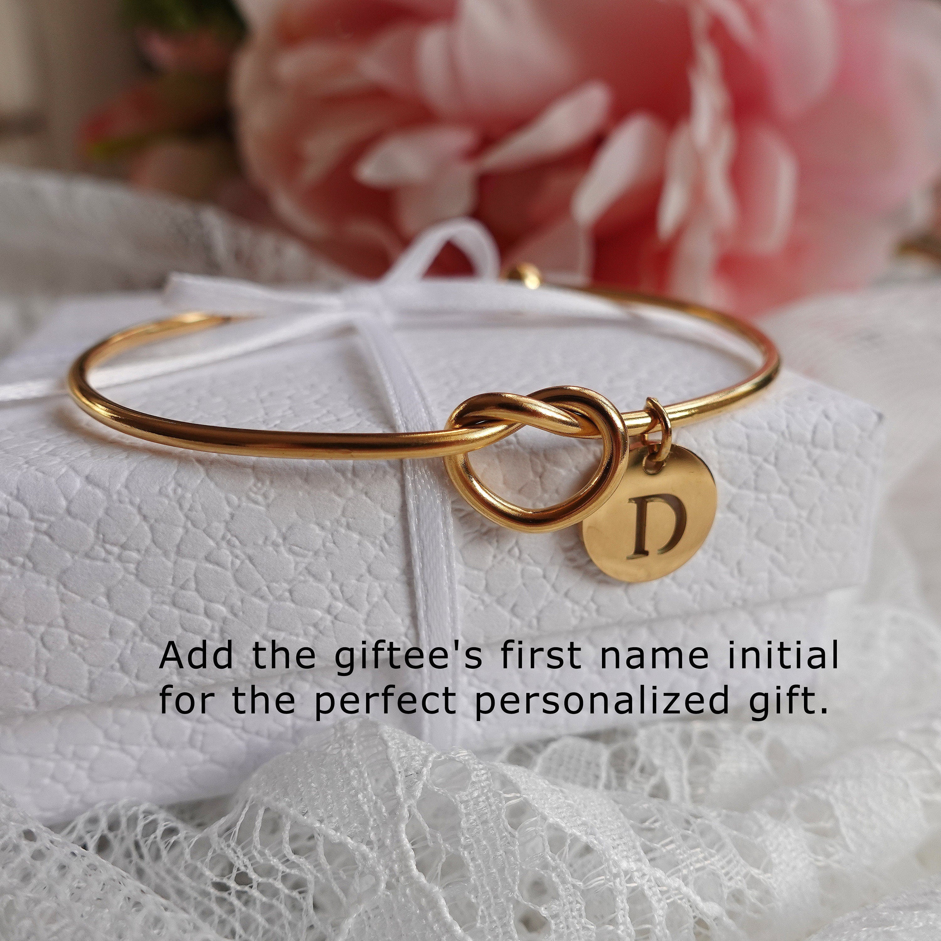 Personalized Tie the Knot  Bracelet