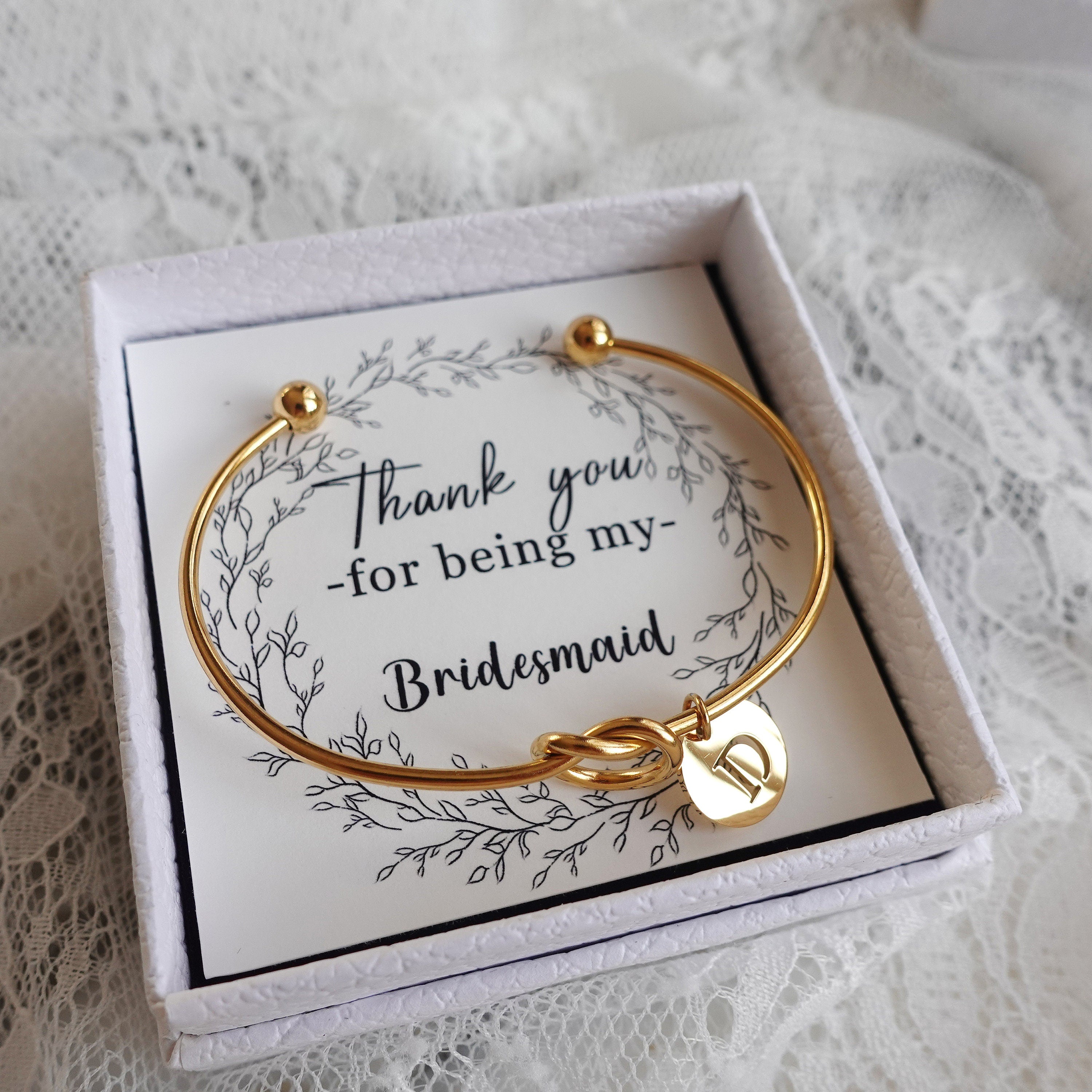 Personalized Tie the Knot  Bracelet