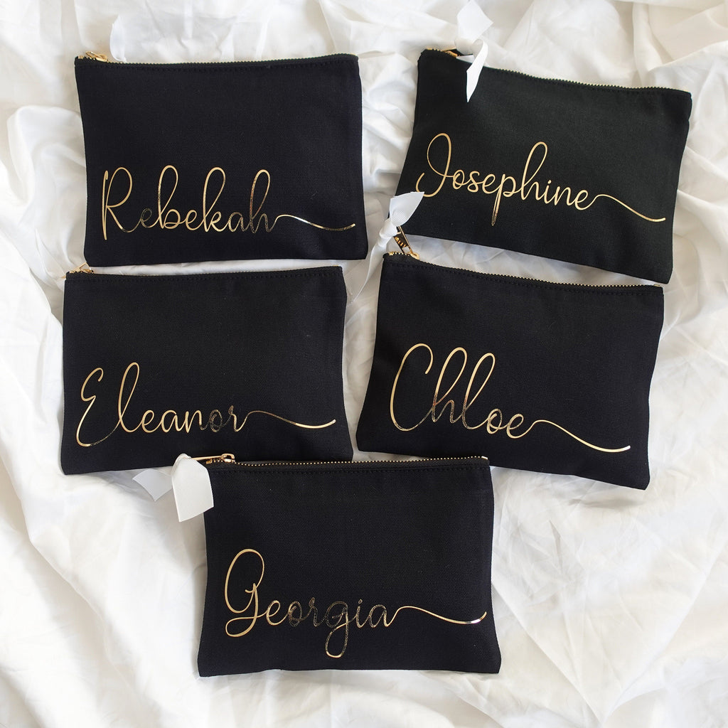 Personalized Cotton  Makeup Bag