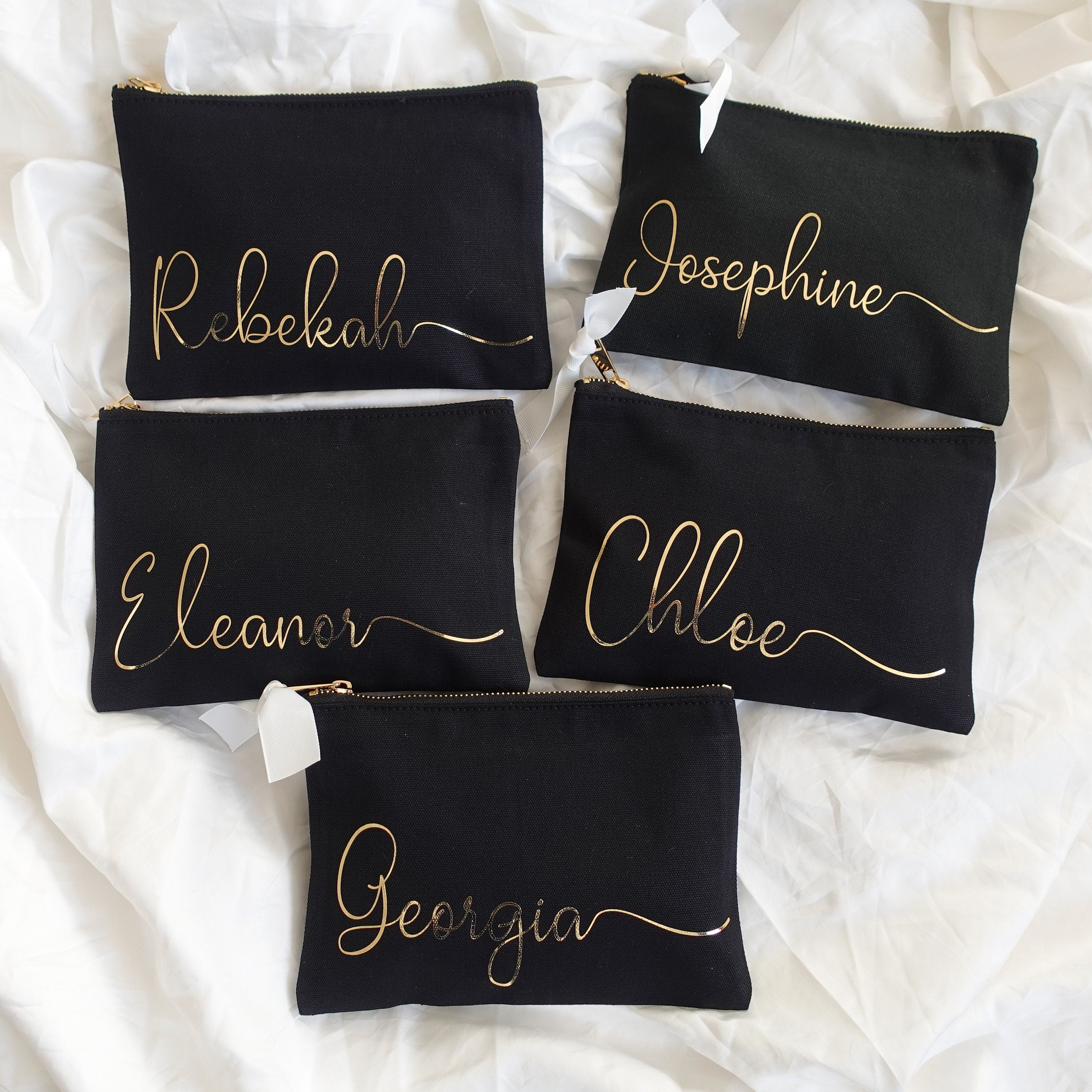 Personalized Cotton  Makeup Bag