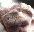 Personalized Fluffy Bride Bridesmaid Slippers