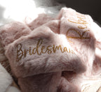 Personalized Fluffy Bride Bridesmaid Slippers