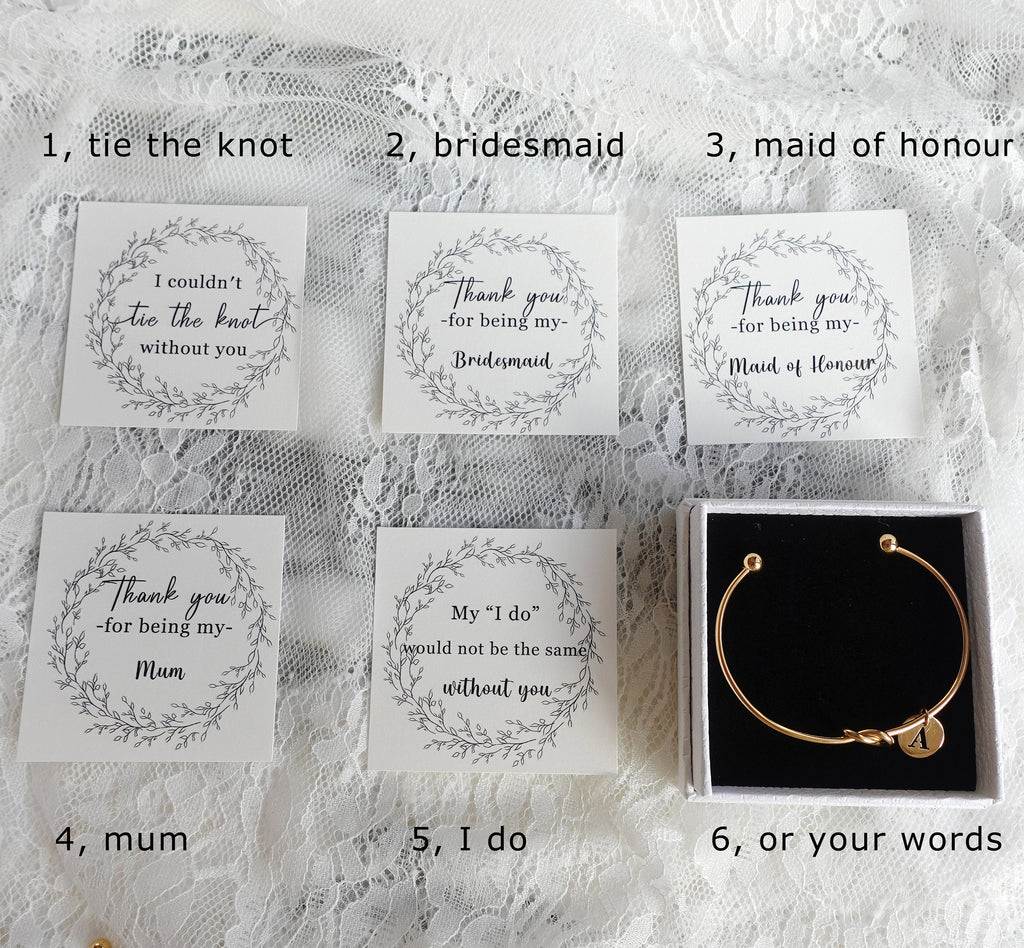 Personalized Tie the Knot  Bracelet