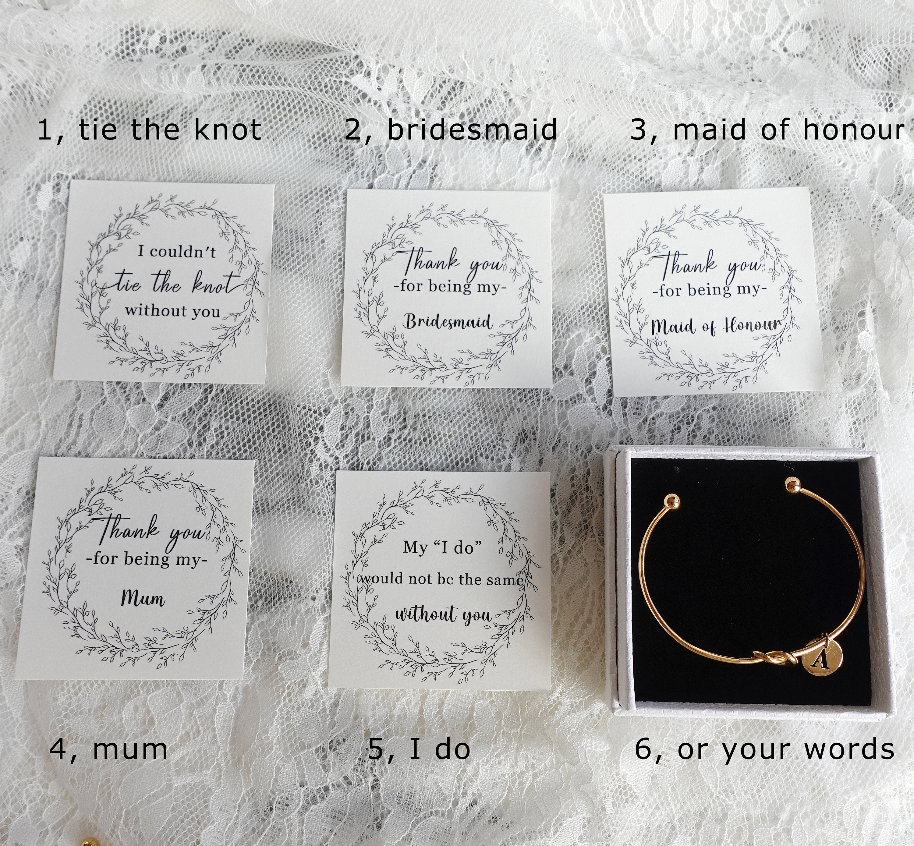 Personalized Tie the Knot  Bracelet