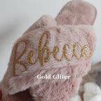 Personalized Fluffy Bride Bridesmaid Slippers