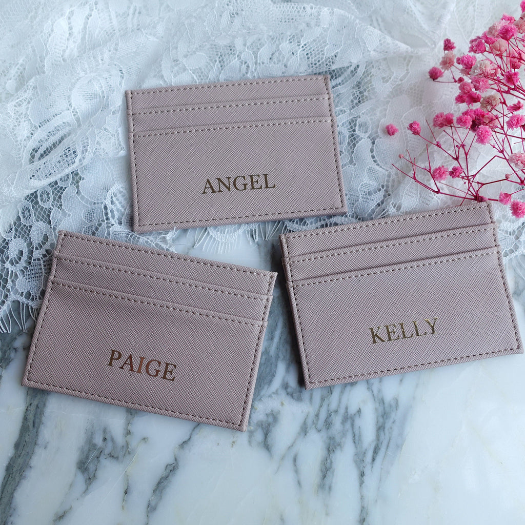 BeLettered. Personalised Leather Card Holder, Purse