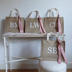 BeLettered. Personalised Monogram Jute Tote Bag, Logo Bag