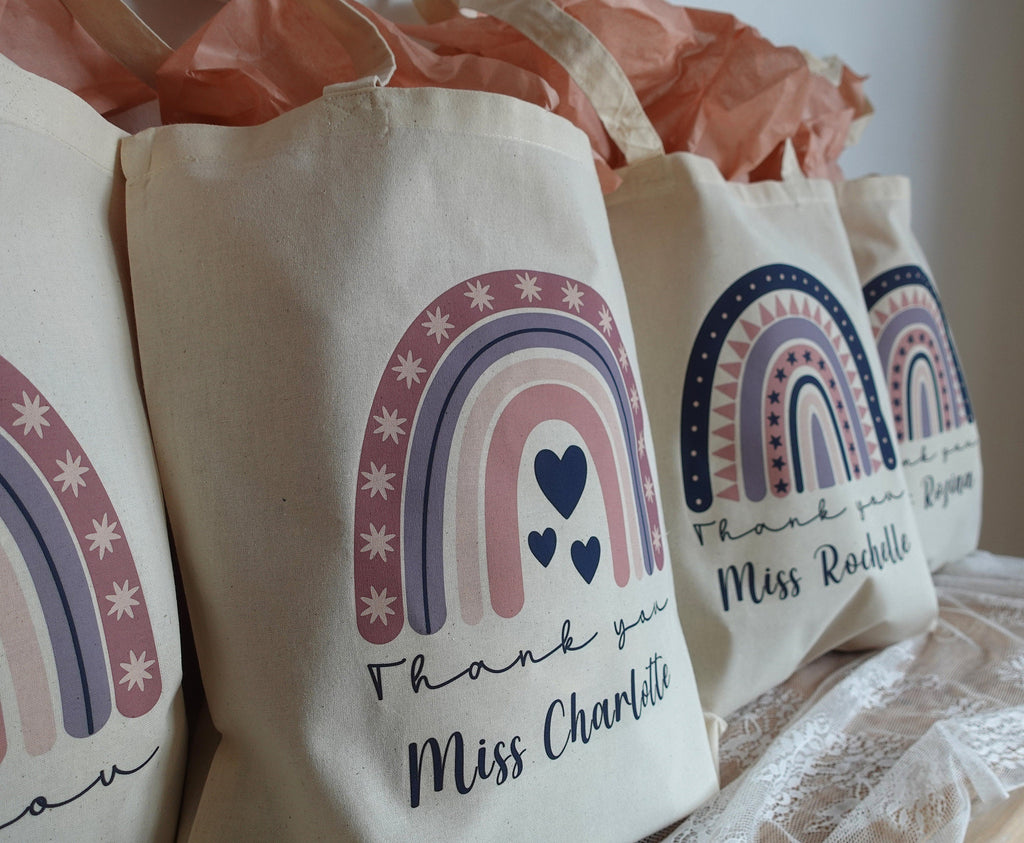 BeLettered. Personalised Teacher gift, Custom Cotton Tote Bag