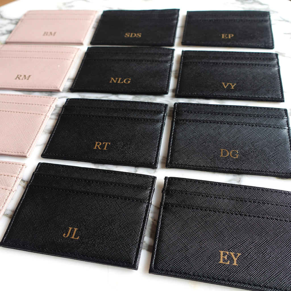 BeLettered. Personalised Leather Card Holder, Purse