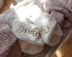 Personalized Fluffy Bride Bridesmaid Slippers