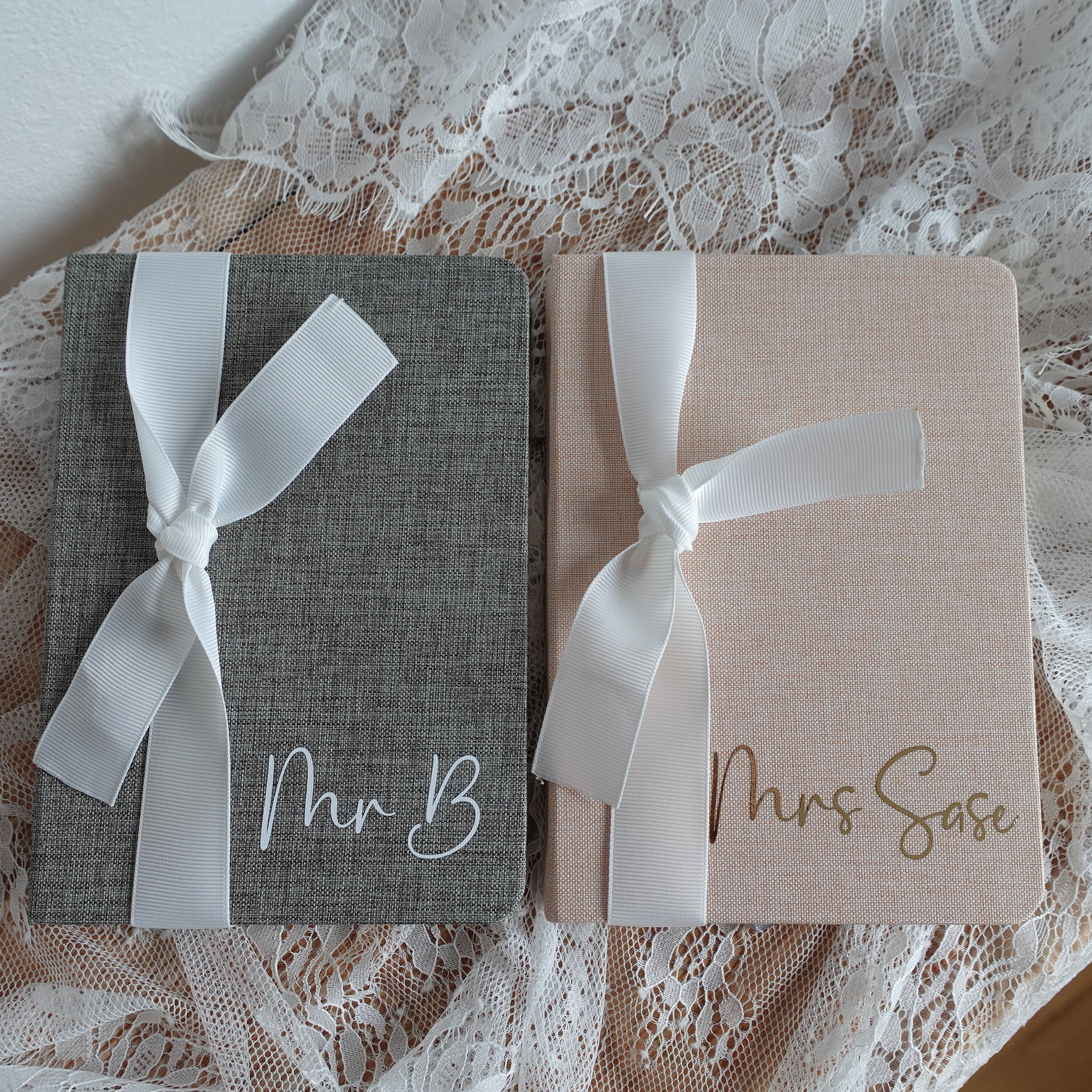 Personalized Fabric  Journal, 5"x7" Notebook
