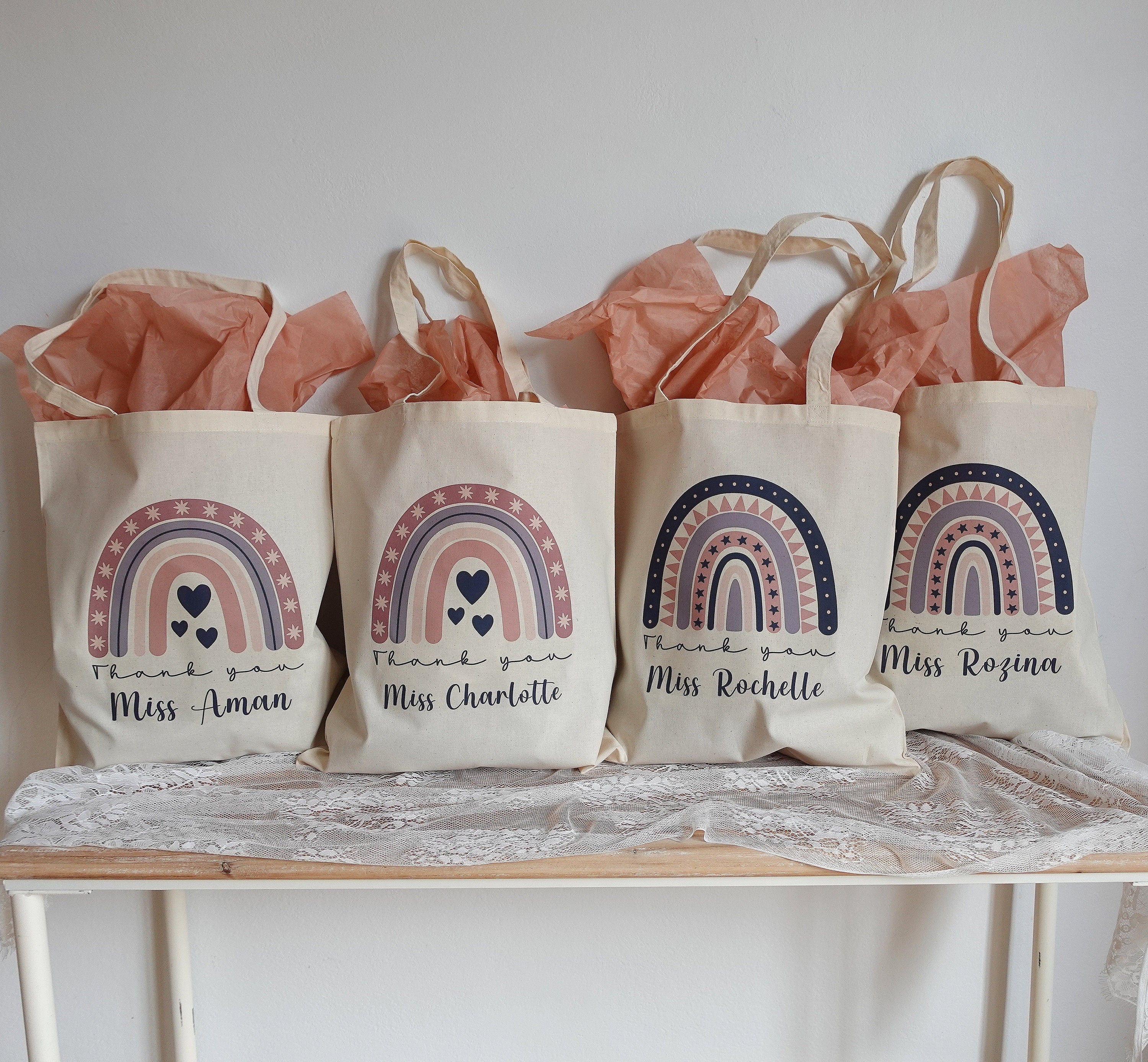 BeLettered. Personalised Teacher gift, Custom Cotton Tote Bag
