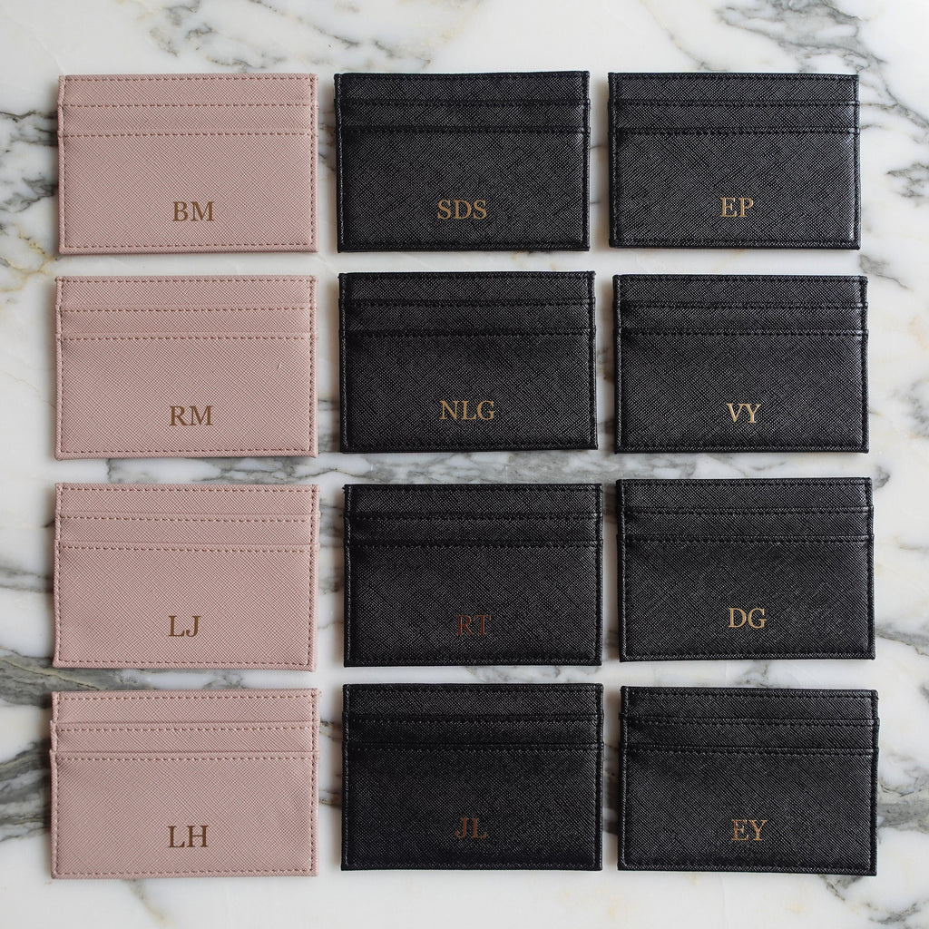 BeLettered. Personalised Leather Card Holder, Purse