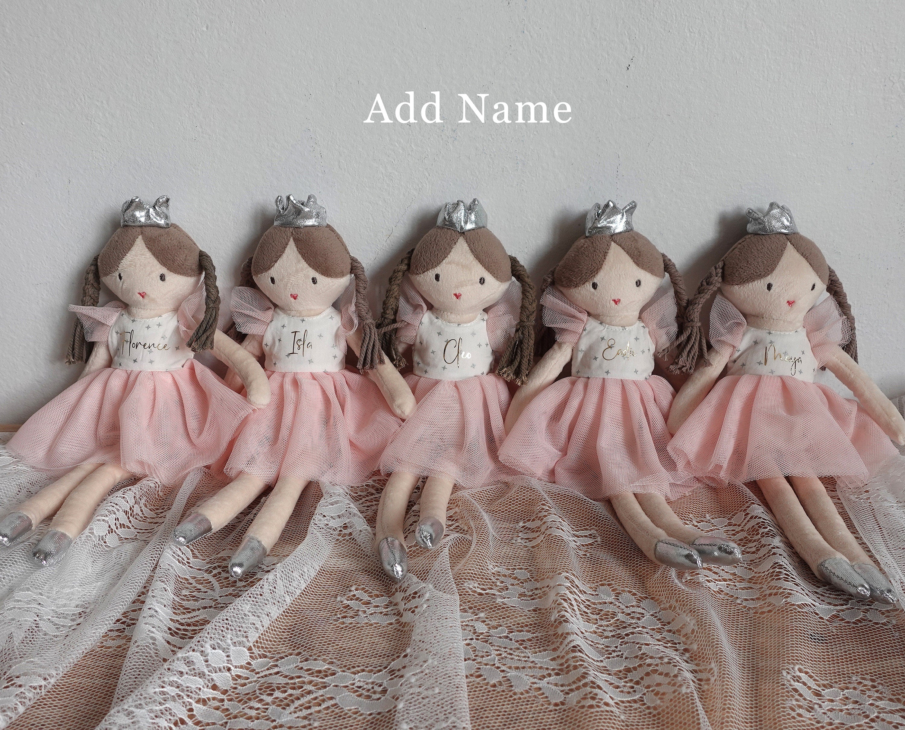 Personalised Flower Girl Proposal Doll, Girl's Name Gift