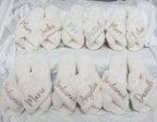 Personalized Fluffy Bride Bridesmaid Slippers